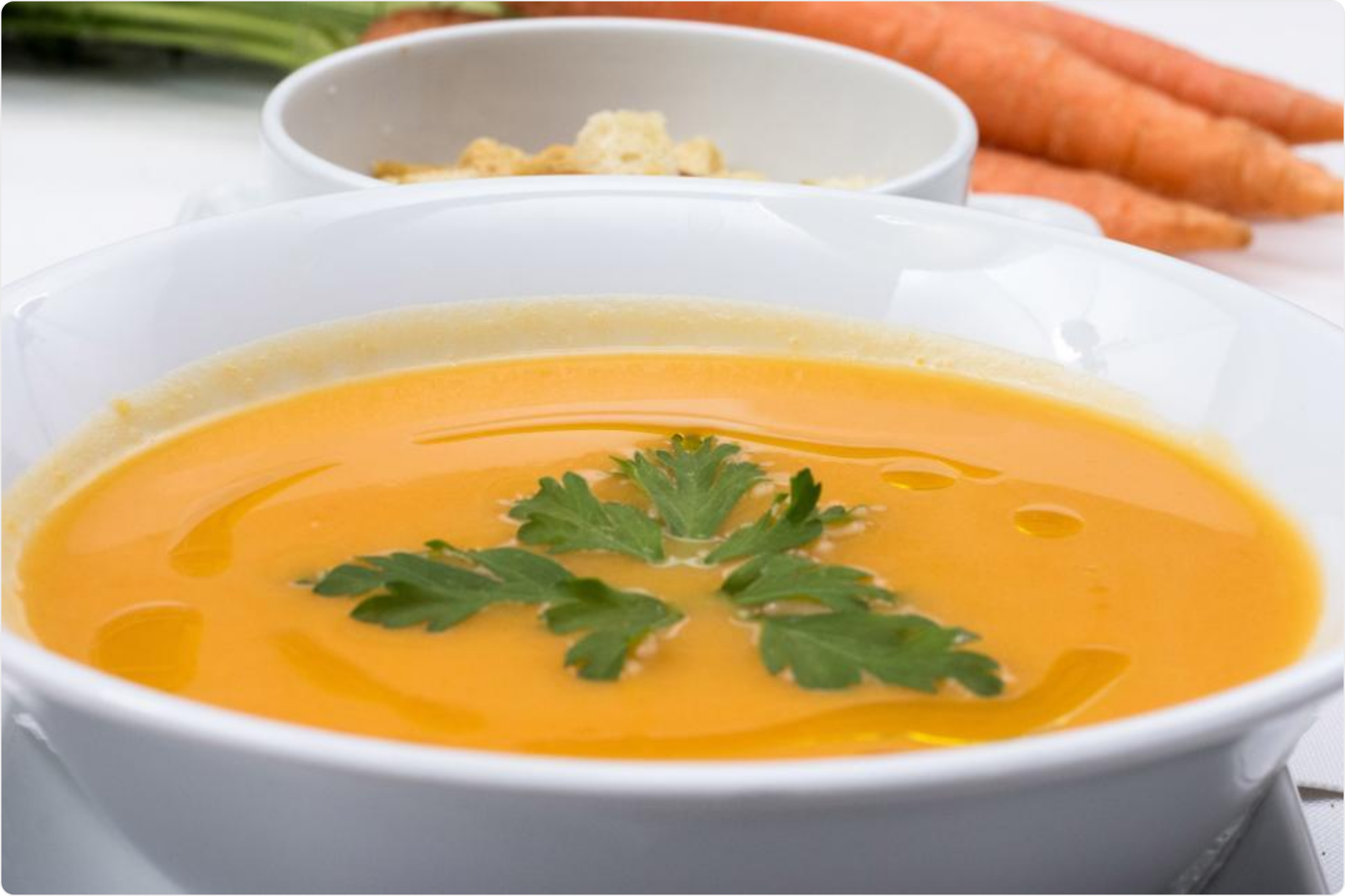 Soup from stock or broth